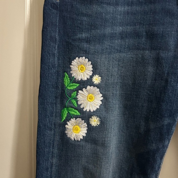 Outerknown fillmore boyfriend jeans button fly embroidered size 26 - Picture 4 of 7